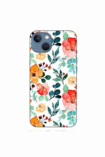 OEM Case compatible with Apple iPhone 13 Silicone Gel Tpu Pattern Painted Flo...