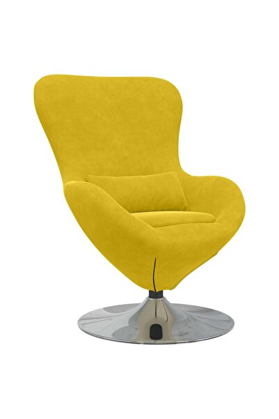 vidaxl Yellow Velvet Velvet Armchair