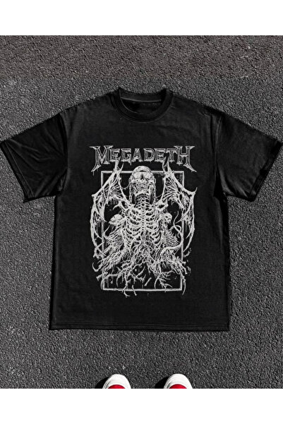 Toum Megadeth Metal Music Printed Unisex Oversize T-Shirt