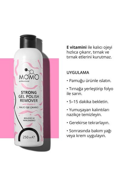 MOMO professional Kalıcı Oje Çıkarıcı (Gel Polish Remover), 250 ml