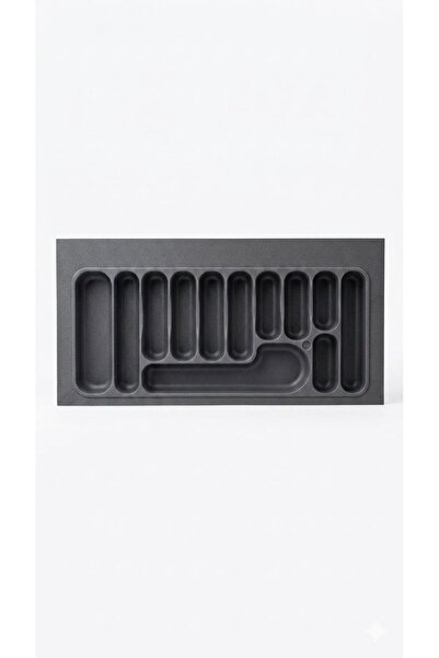 kayatexonline İçi Kaşıklık Antrasit 95x49 cm - Kesilebilir Çekmece Düzenleyici