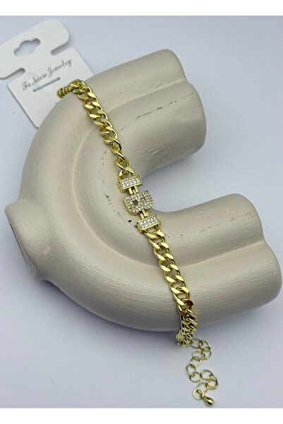 BİJU YILMAZ Vip Gold Queen B Letter Stone Bracelet - 26Vipb12