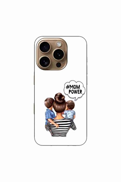 OEM Husa compatibila cu Apple iPhone 16 Pro Silicon Gel Tpu Model Mom of Boys