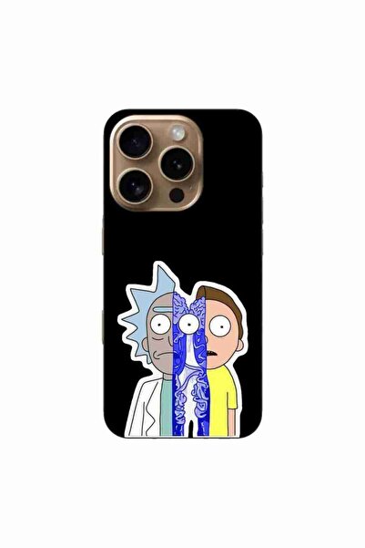 OEM Husa compatibila cu Apple iPhone 16 Pro Silicon Gel Tpu Model Rick And Mo...