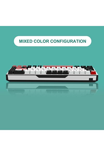 MageGee 60% Mechanical Gaming Keyboard, 68 Keys Compact Blue LED Backlit Gaming Keyboards, SKY68 Wired Ergonomic Mini Office Keyboard for Windows PC Gamer (Blue Switch, Black & White)