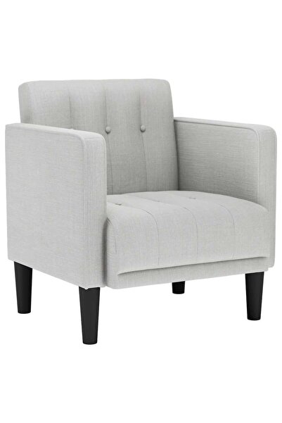 vidaxl Sofa chair with armrests, cloud gray, 53 cm, textile