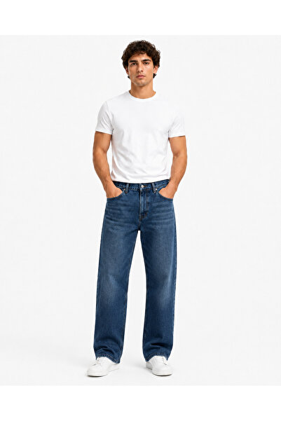 Safari Erkek Straight Baggy Fit Likrasız Rahat Kesim %100 Pamuk Jean Pantolon...