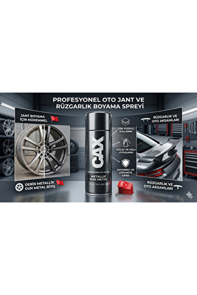 caxcolors CAX Profesyonel Oto Jant Ve Rüzgarlık Yenileme Sprey Boyası 400 ml ...