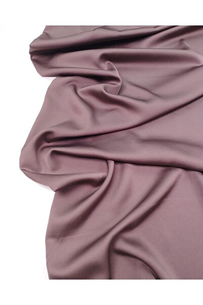 Kumaş Parça Mink Plum Matte Satin Fabric Thin Tiril Tiril Draped Shirt & Dres...