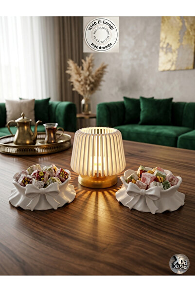 XOA Collection Majesty Light Set - Decorative Table Lamp & 2-Piece Turkish De...