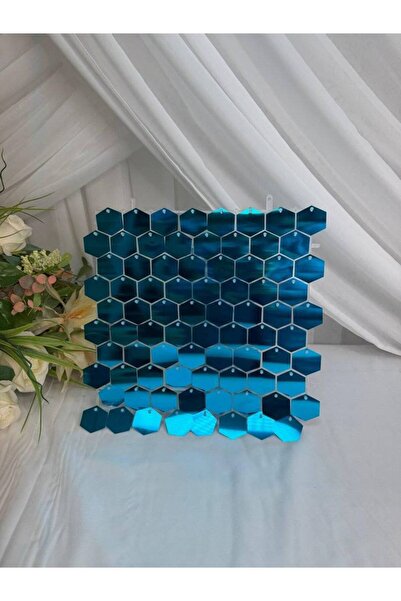OEM Panou Fundal Paiete Hexagon 30x30cm Turcoaz