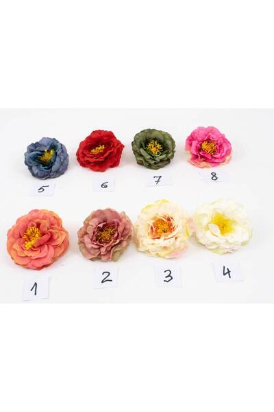 OEM Artificial Flowers Wild Rose Heads 30/ Top Bottom Set Navy Blue
