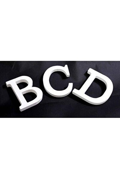 OEM Ornamente Din Lemn Litere Albe 10 cm