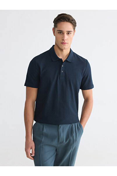LC Waikiki Peak New Season Polo Neck Patterned Men's T-Shirt