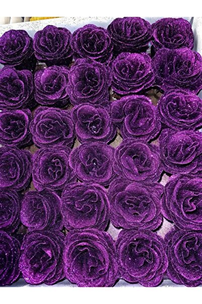 OEM Roses With Glitter 30heads Purple