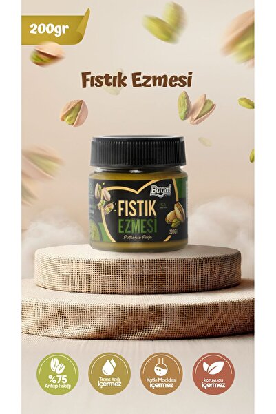 %75 Antep Fıstığı Ezmesi 200 Gr Cam Kavanoz