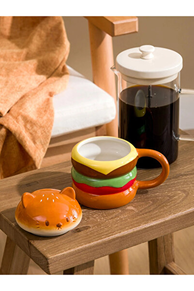 LC Waikiki Mixed Hamburger Figured Ceramic Mug 370 ml