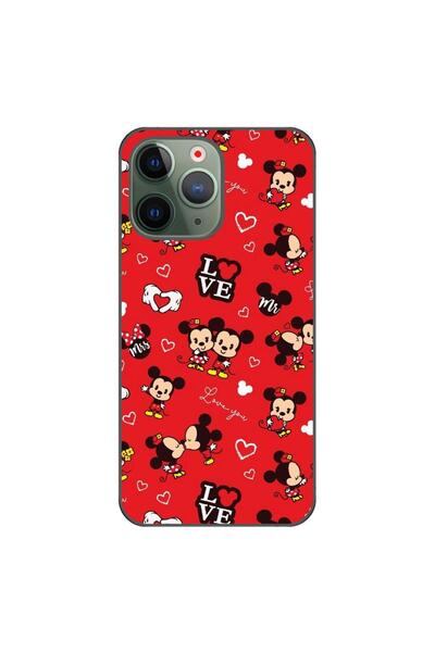 OEM Husa compatibila cu Apple iPhone 11 Pro Silicon Gel Tpu Model Mickey Love...