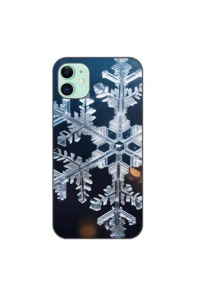 OEM Husa compatibila cu Apple iPhone 11 Silicon Gel Tpu Model Big Snowflake