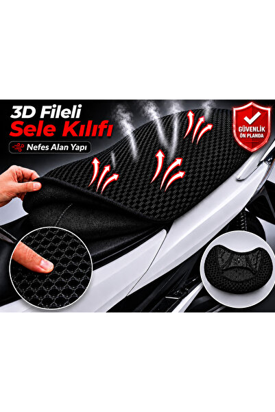 Vi Caro Husă șa motocicletă Kuba Rubano 150 Husă șa cu plasă 3D Protecție șa ...