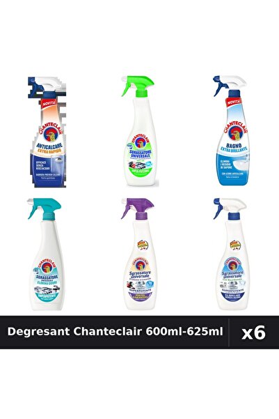 Chanteclair Set 6 Degresant Universal 600ml-625ml - Lamaie, Bicarbonat, Mosc Alb
