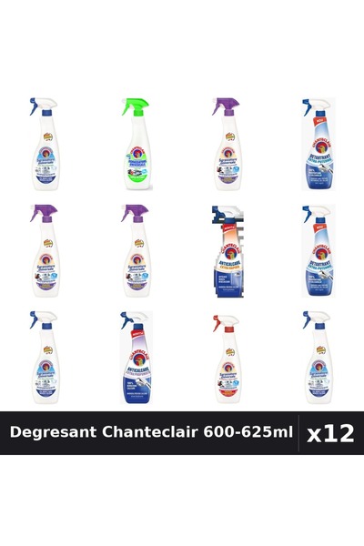 Chanteclair Set 12 Degresant Universal 600-625ml - Bicarbonat, Lavanda, Lămâi...
