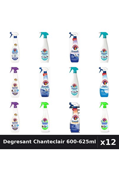 Chanteclair Set 12 Degresant Universal 600-625ml - 8 Arome, Anticalcar, Detar...