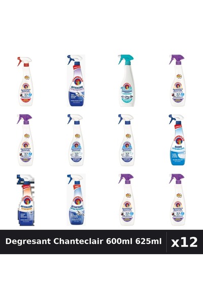 Chanteclair Set 12 Degresant Universal 600ml 625ml - 9 Arome, Anticalcar, Det...