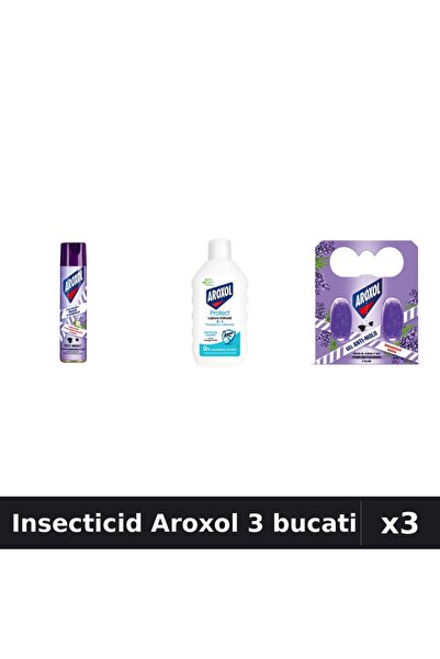 Aroxol Set 3 Insecticid - Spray 250ml, Loțiune 200ml, Spirale Anti-Insecte