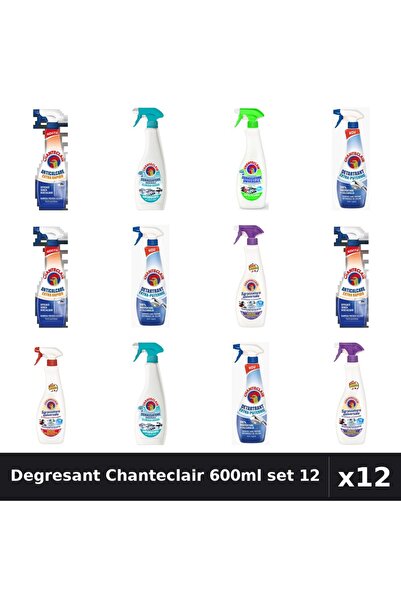 Chanteclair Set 12 Degresant Universal 600-625ml - 7 Arome, Anticalcar, Detar...