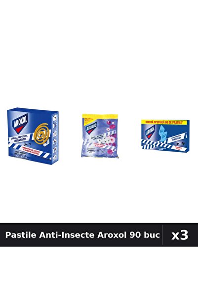 Aroxol Set 3 Pastile Anti-Insecte 10+20+60 buc - Protectie Eficienta Gandaci