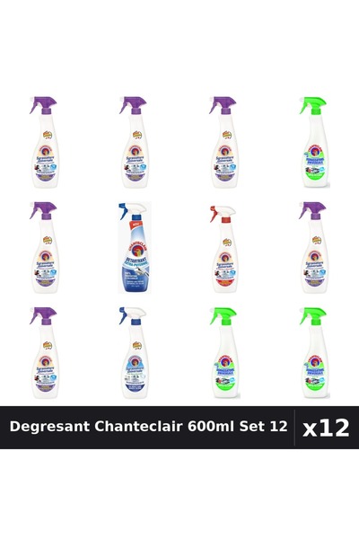 Chanteclair Pachet 12 Degresant Universal 600ml - 6 Arome + Detartrant 625ml