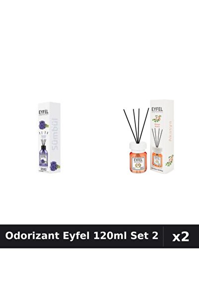 Eyfel Top Bottom Set of 2 Room Air Freshener Sticks - Hyacinth, Acacia - 120m...