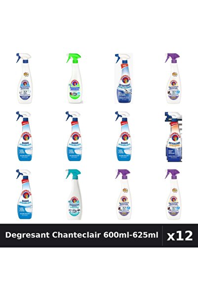 Chanteclair Set 12 Degresant Universal 600ml-625ml - 8 Arome, Anticalcar, Det...