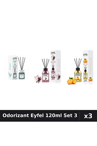 Eyfel Set 3 Odorizant Camera Betisoare 120ml - Angel, Bouquet, Portocala