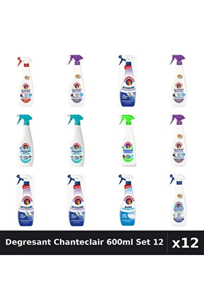 Chanteclair Set 12 Degresant Universal 600-625ml - 7 Arome Asortate, Anticalc...