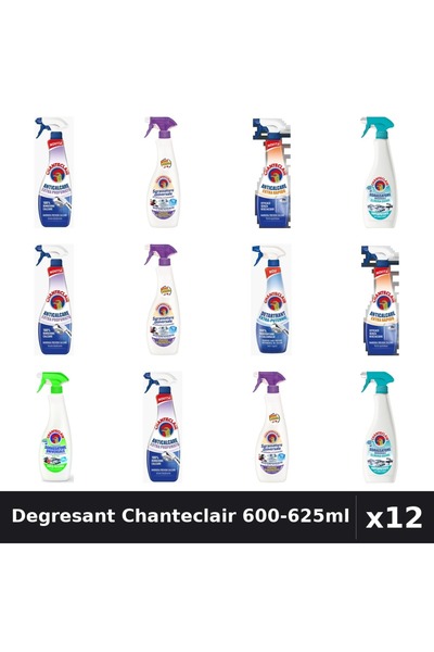 Chanteclair Set 12 Degresant Universal 600-625ml - 7 Arome, Anticalcar, Detar...