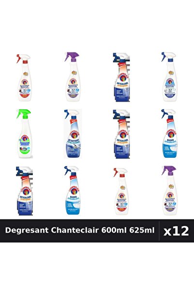 Chanteclair Set 12 Degresant Universal 600ml-625ml - 8 Arome Asortate Curaten...