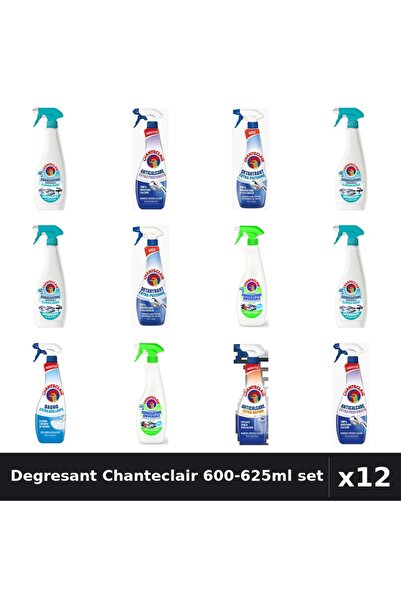 Chanteclair Set 12 Degresant Universal 600-625ml - Anti-Miros, Lămâie, Antica...