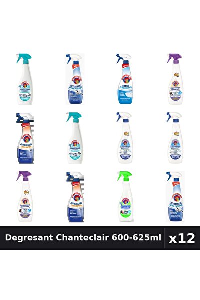 Chanteclair Set 12 Degresant Universal 600-625ml - 8 Arome, Anticalcar, Detar...
