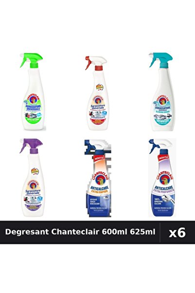 Chanteclair Set 6 Degresant Universal 600-625ml - Lămaie, Marsilia, Mosc Alb