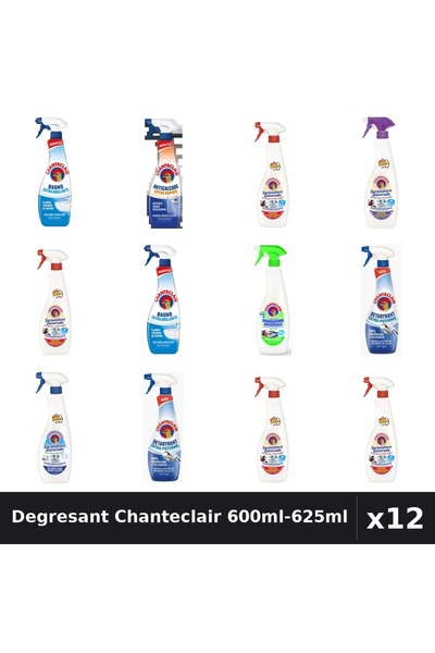 Chanteclair Set 12 Degresant Universal 600ml-625ml - 7 Arome, Anticalcar, Det...