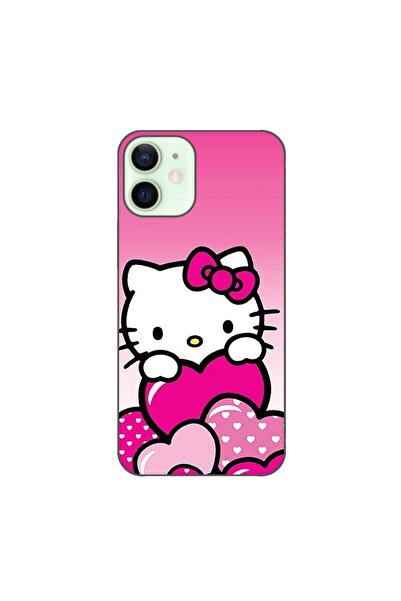 OEM Husa compatibila cu Apple iPhone 12 Mini Silicon Gel Tpu Model Hello Kitt...