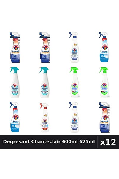 Chanteclair Set 12 Degresant Universal 600ml 625ml - 6 Arome, Anticalcar, Bic...