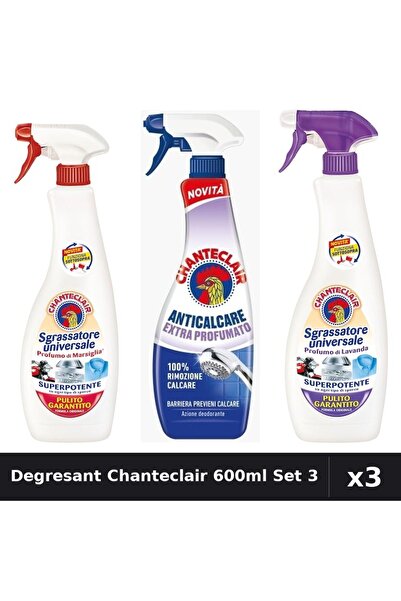 Chanteclair Set 3 Degresant Universal 600-625ml - Marsilia, Mosc Alb, Anticalcar