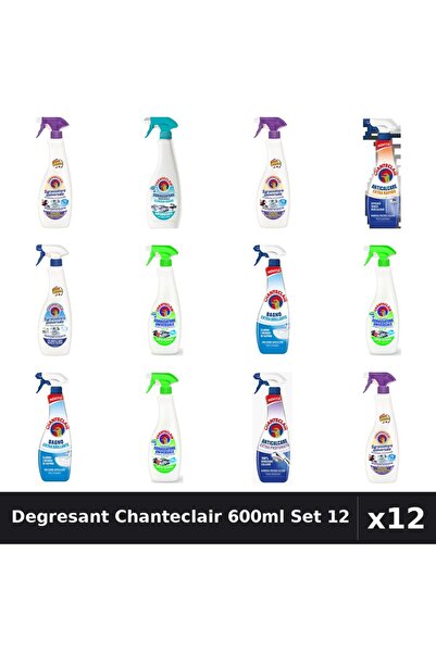 Chanteclair Set 12 Degresant Universal 600-625ml - 8 Arome, Anticalcar, Bicar...