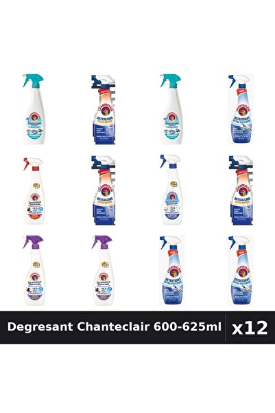Chanteclair Set 12 Degresant Universal 600-625ml - 6 Arome, Anticalcar, Detar...