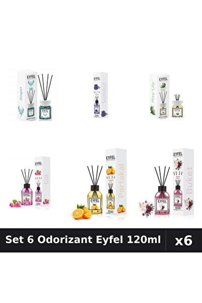 Eyfel Set 6 Odorizante Camera Betisoare, Angel, Bouquet, Lacramioare, Portoca...
