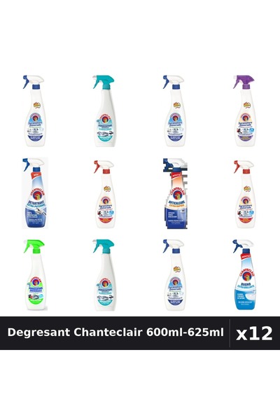Chanteclair Set 12 Degresant Universal 600ml-625ml - 8 Arome, Bicarbonat, Mar...