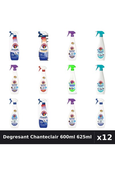 Chanteclair Set 12 Degresant Universal 600ml 625ml - 8 Arome Asortate Curatenie
